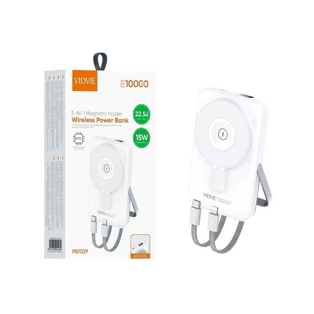 Cargador Portátil Carga Magnética PB7029 Vidvie
