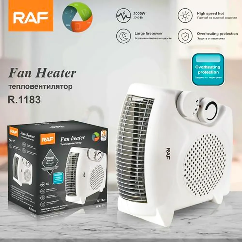 Calefactor Eléctrico de Aire 1500w R.1183 RAFCalefactor Eléctrico de Aire 1500w R.1183 RAF
