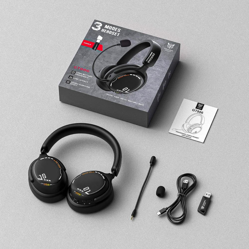 Auriculares Inalámbricos Gamer 2.4ghz ONIKUMA GT886