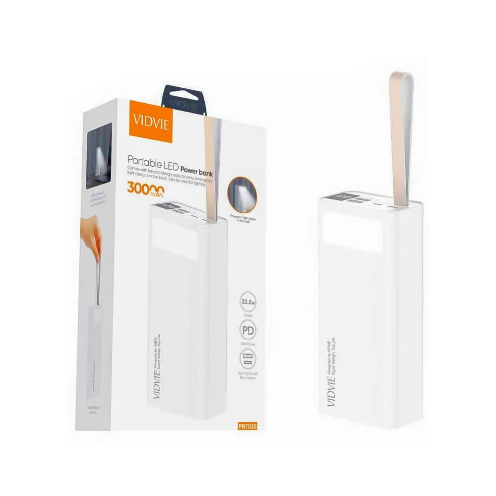 Power Bank 30000mah 22.5W PB7035 Vidvie