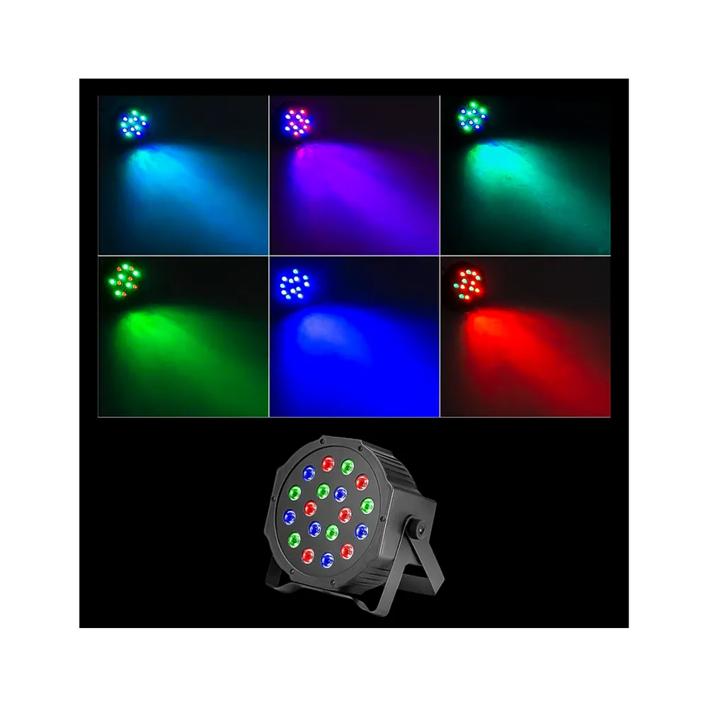 Foco Led Slim Par 64RGB Fuente Luz DMX