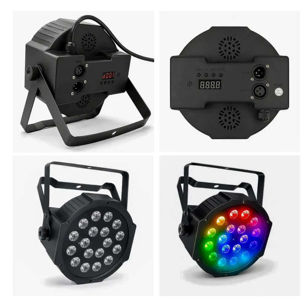Foco Led Slim Par 64RGB Fuente Luz DMX