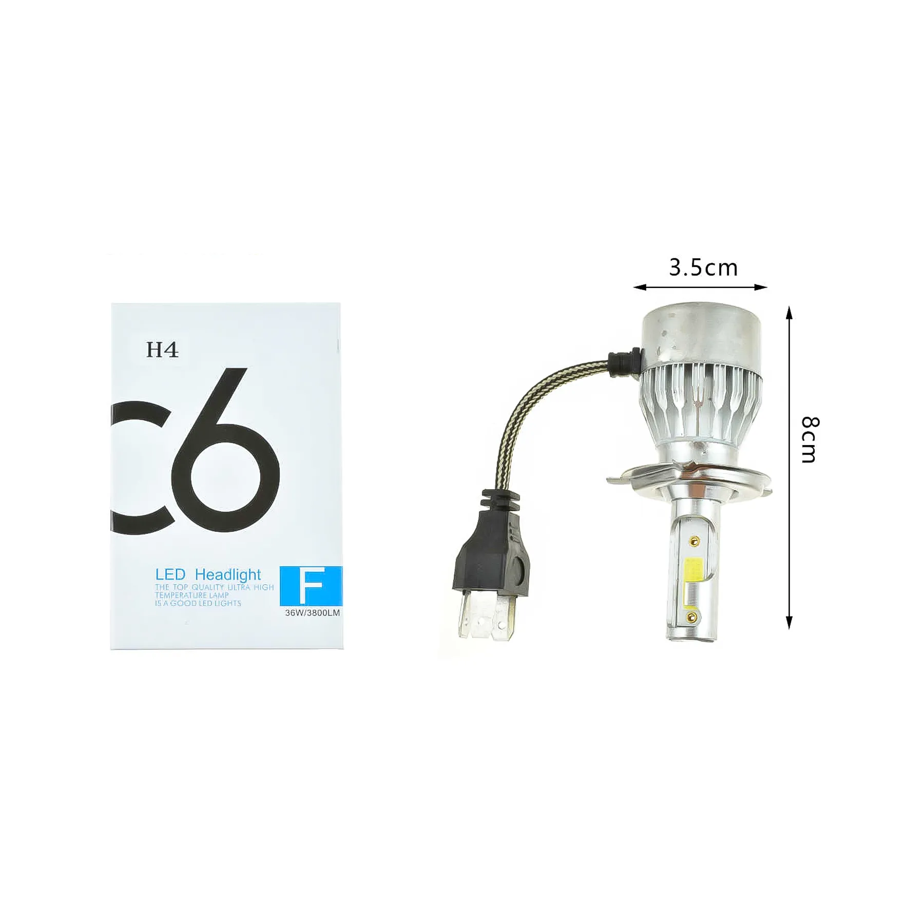 Luces Led para Focos Automovil H4 C6 36W