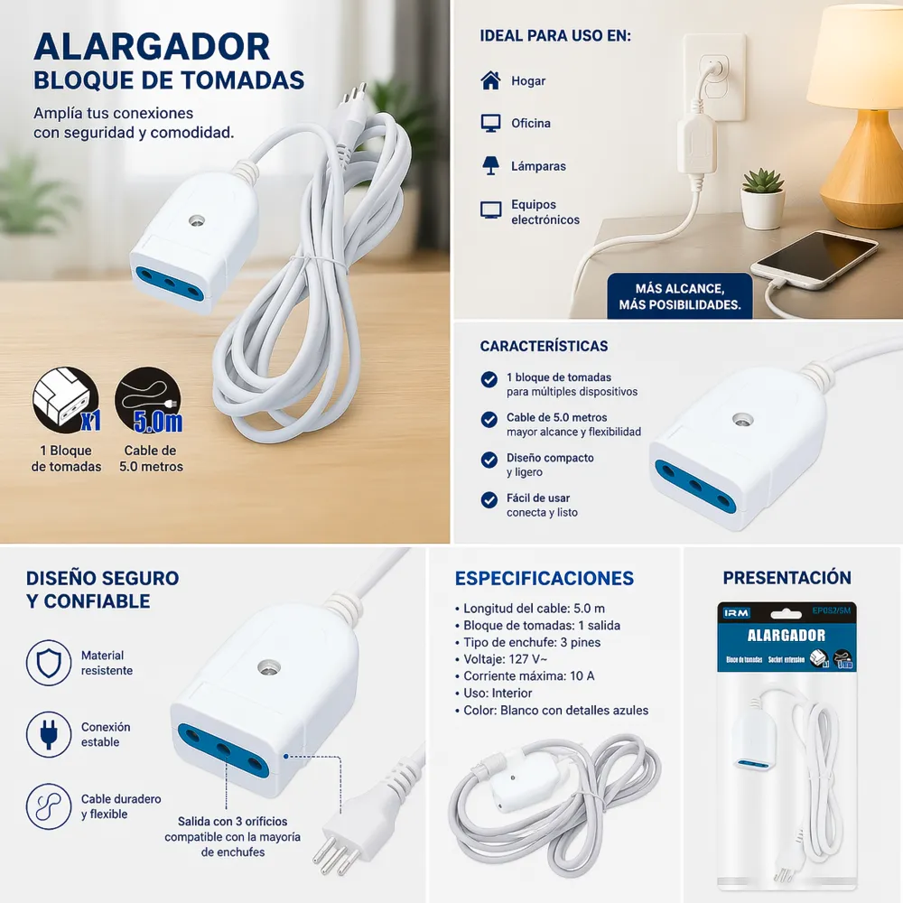 Alargador Extensión 5 Metros EP052 1H/1M IRM 1 05168 02