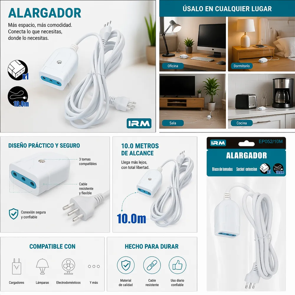 Alargador Extensión 10 Metros EP052 1H/1M IRM 1 05169 02