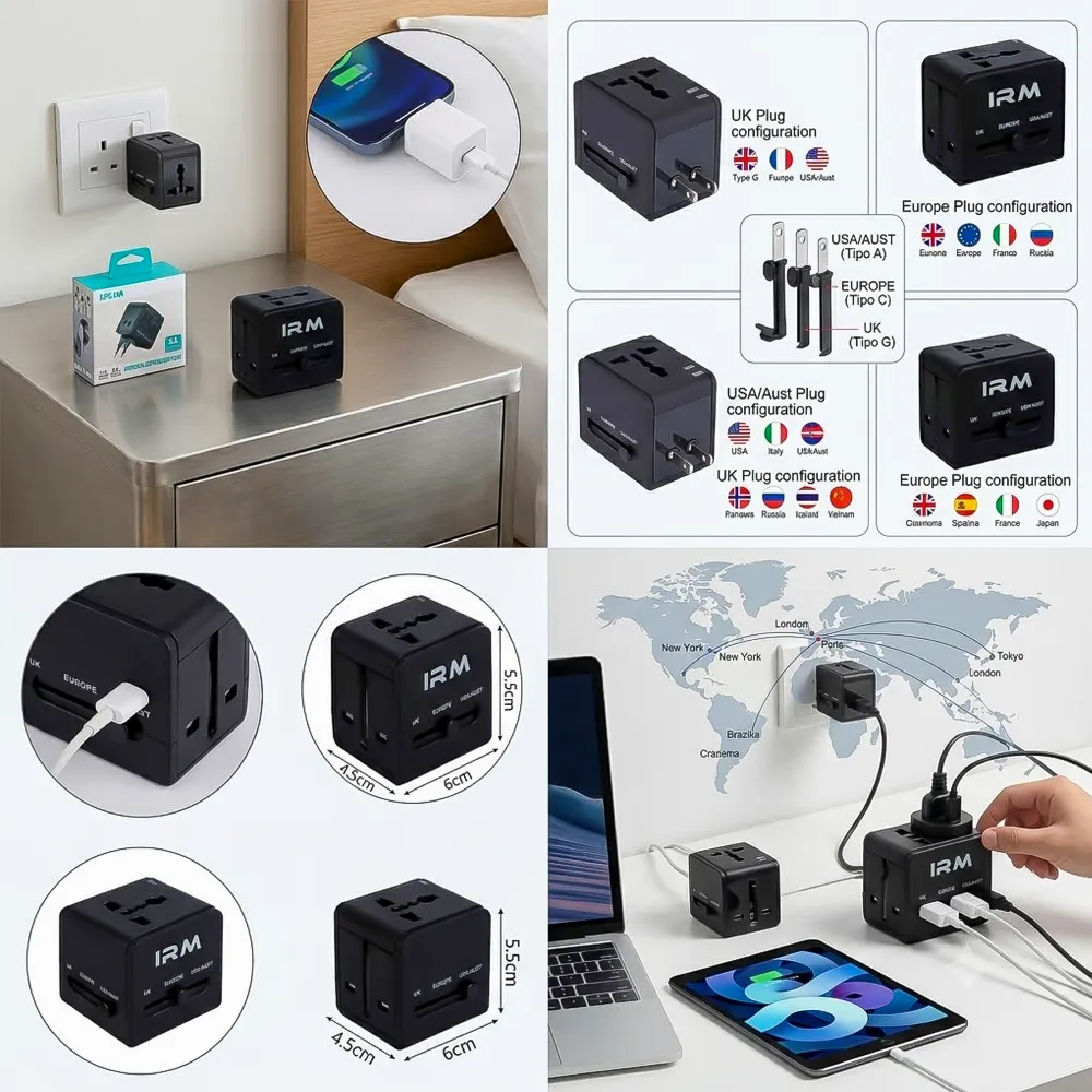Adaptador de Enchufe Universal 6A IRM