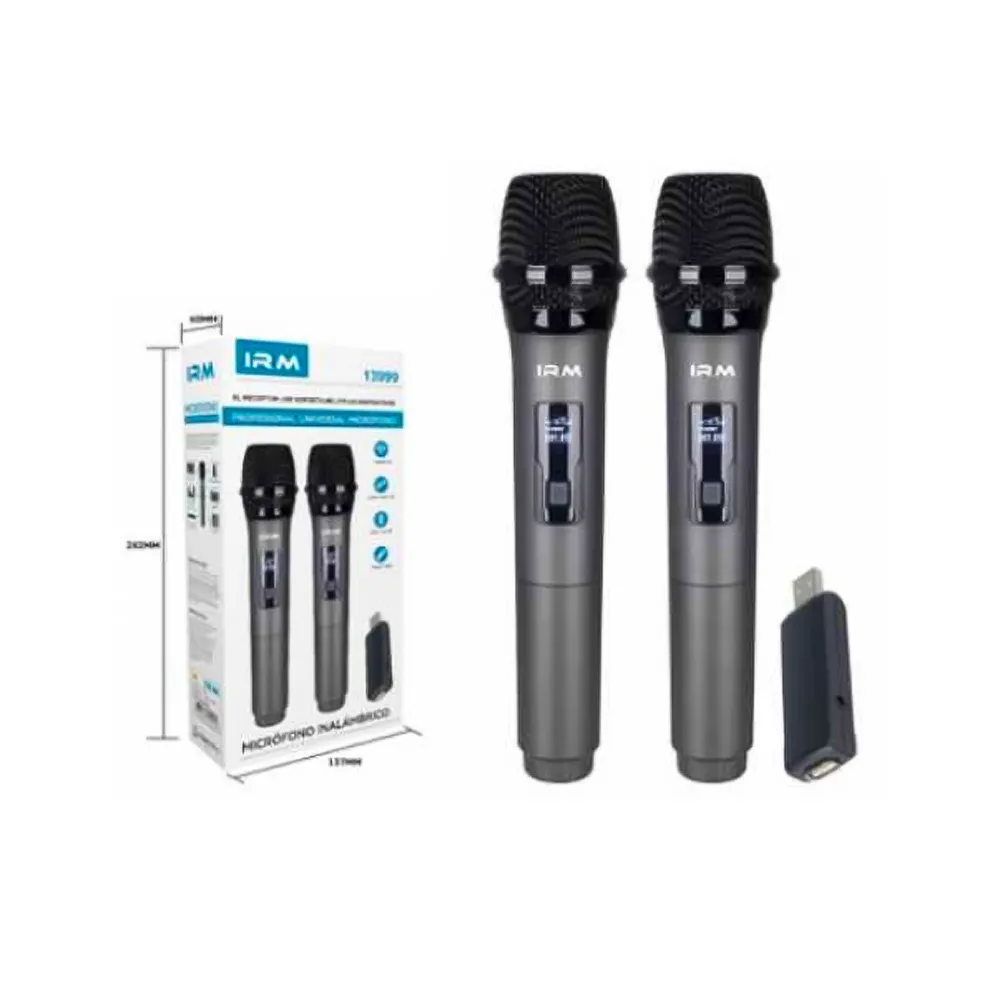 Micrófonos Inalámbricos Kit 2 Mic Recargable IRM