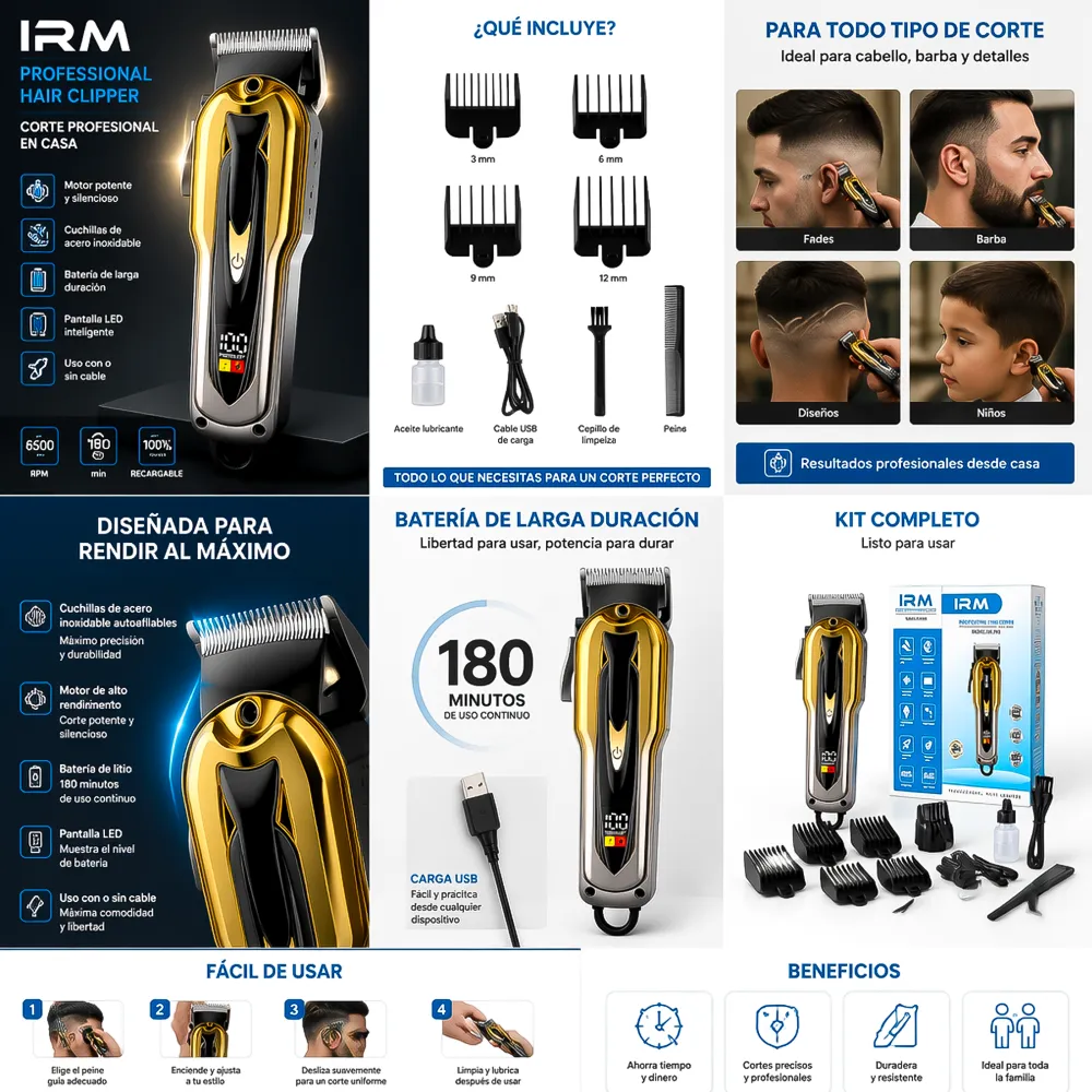 Máquina de Cortar Pelo Professional SK-878 IRM 2 14003 01
