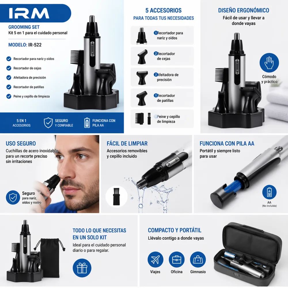 Kit de Aseo Personal Grooming 5 en 1 SK-222