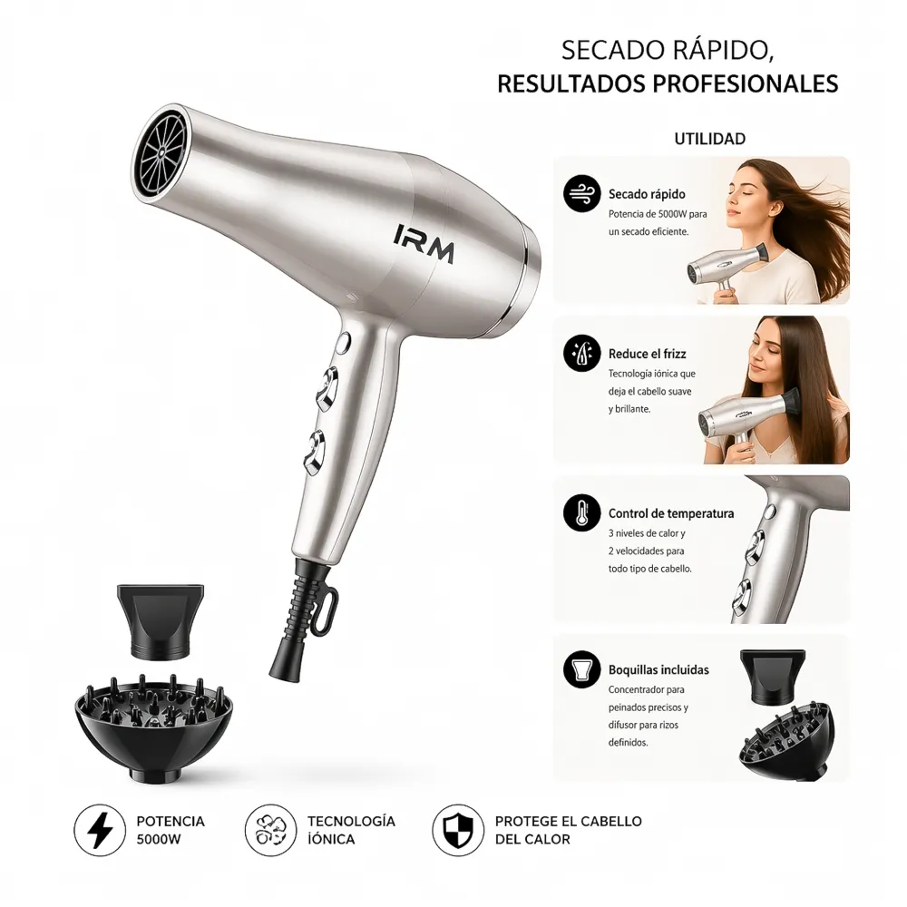 Secador de Pelo Profesional 5000w SK-3606