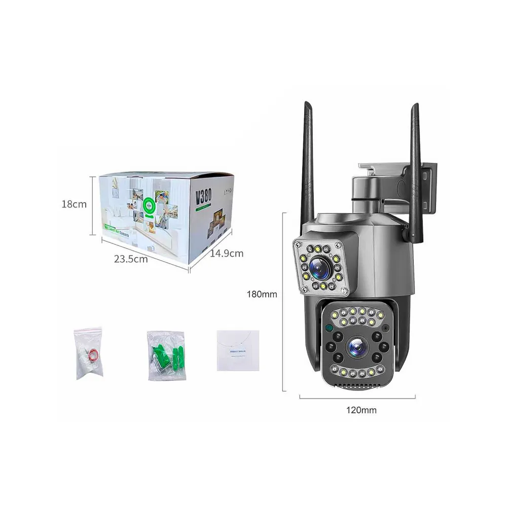 Cámara de Seguridad Exterior Wifi PTZ HD V380