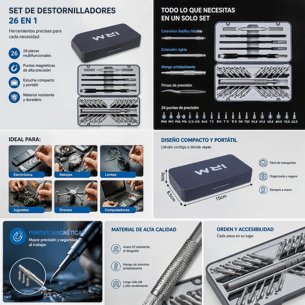 Destornilladores de Precisión 26Pcs IRM