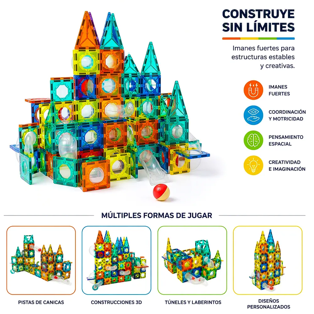 Juego Magnético de Bloques Set 97pcs