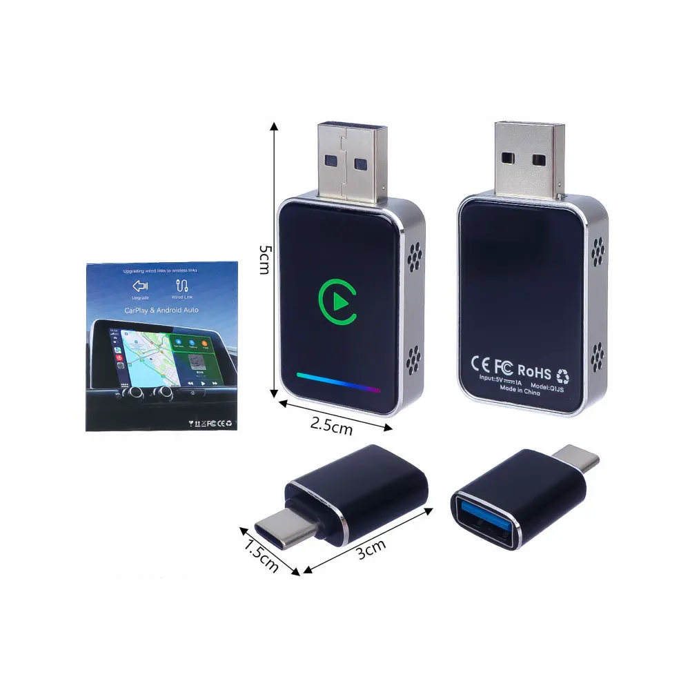 Adaptador Inalámbrico CarPlay Android Auto Q1JS