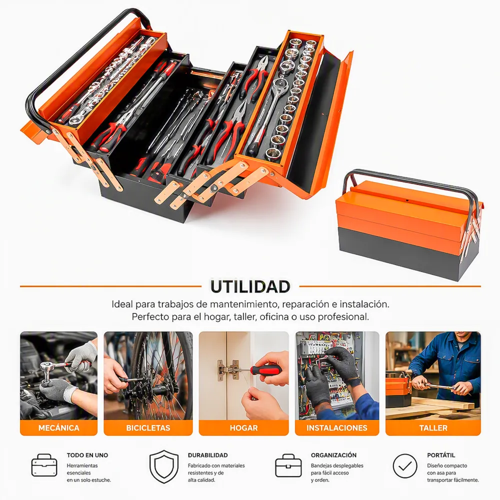 Caja de Herramientas Metálica 85 Pcs 1 14144 02