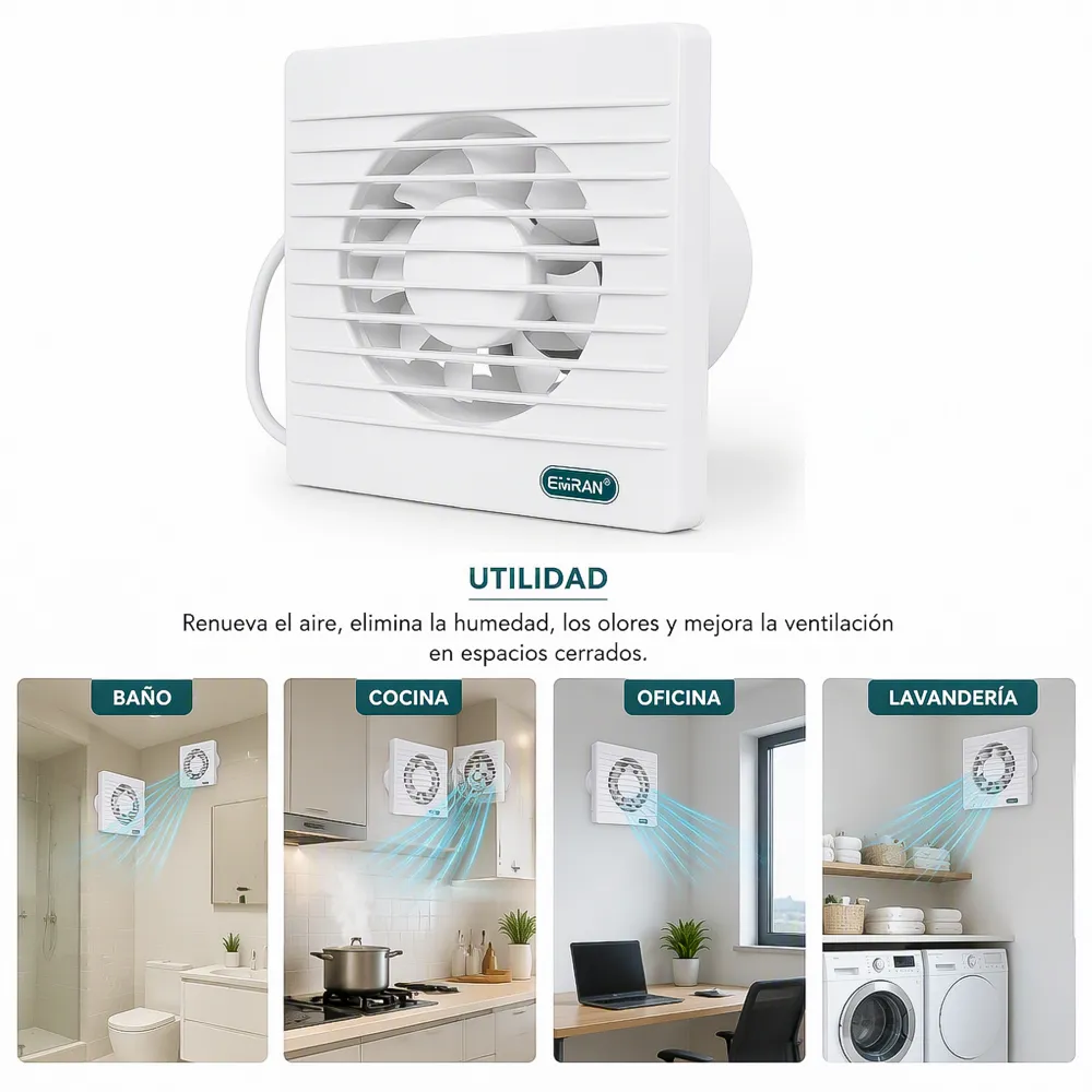 Extractor de Aire Blanco V-78245 Emran 1 14155 02