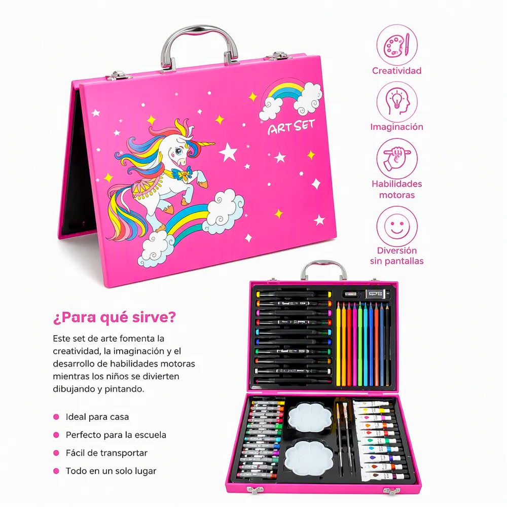 Set de Arte Infantil Maletín diseño 68pcs 1 14251 02