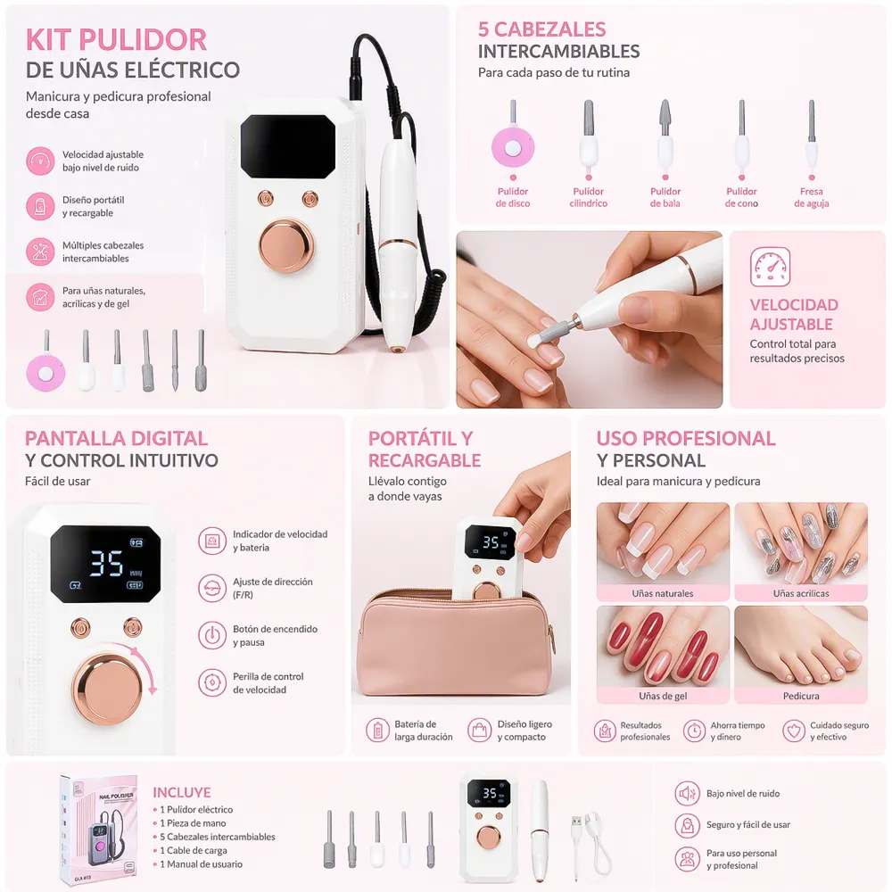 Torno para Uñas Inalámbrico GLX-019 2 14302 01