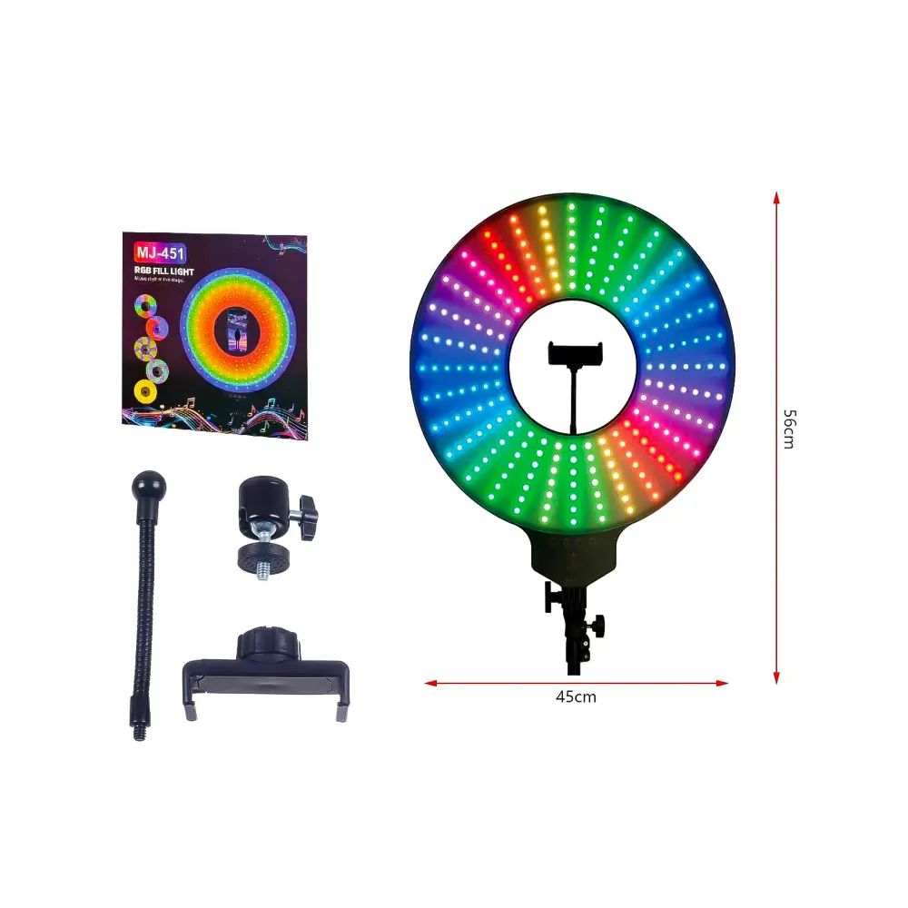 Aro de Luz LED RGB Rítmico 45 cm MJ-451