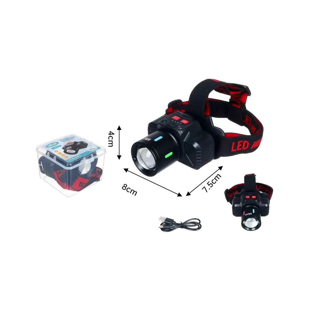 Linterna de Cabeza LED Recargable JF-003